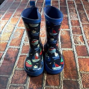 Kids' Nautical Rain Boots - Blue